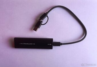 SSD m2 NVMe 2280 disk 256GB s pouzdrem USB 3/type C