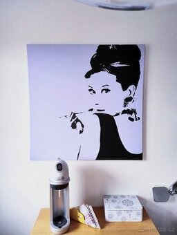 Velký obraz Audrey Hepburn Ikea