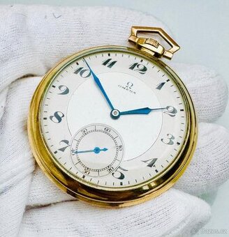 NÁDHERNÉ PÁNSKÉ ART DECO KAPESNÍ HODINKY OMEGA - FUNKČNÍ
