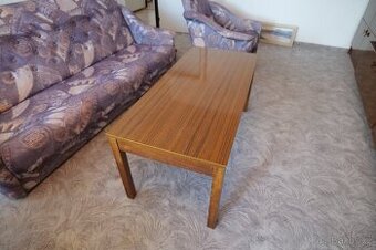 🪑 Konferenční stolek – dýhovaný, retro styl – za odvoz