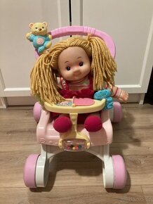 Dětské chodítkách ala kočárek Fisher Price s panenkou