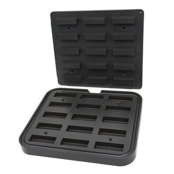 Forma na tartaletky obdélník - 90x30/85x26 mm - 15 kusů - vý
