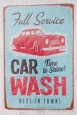 Plechová retro cedule na zeď - Car Wash