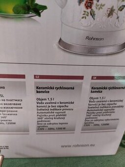 rychlovarná konvice keramická ROHNSON