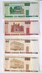 20, 50 a 100 Rublů Bělorusko rok 2000