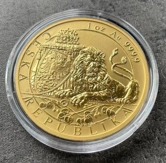 Zlatá investiční mince 1/4oz Český lev 2019 - 1. ročník