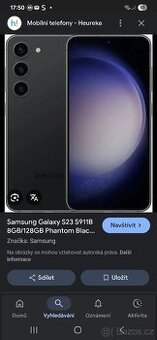 Samsung galaxy s23 Black 8-128