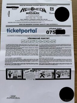 PRODÁM LÍSTKY, VSTUPENKY NA HELLOWEEN 24.10.2025 O2 ARENA
