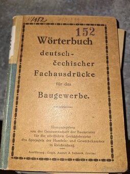 Slovníky německo české anglické technické z let 1920