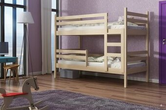 NOVÁ patrová postel palanda MASIV BOROVICE + rošty + matrace