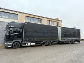 SCANIA R450 6x2 TANDEM / MEGA, přívěs SVAN