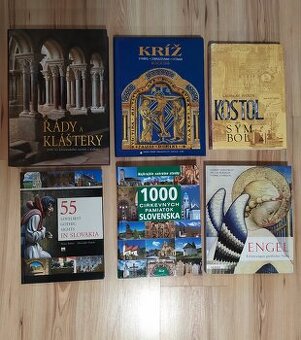 Predám knihy - sakrálne stavby, kríž, anjeli v umení
