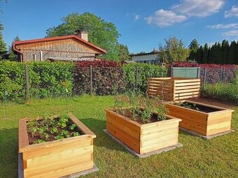 Modřínové masivní vyvýšené záhony