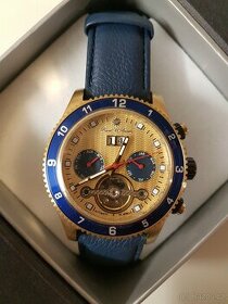 Nové luxusní automatické modro-zlaté hodinky značky Raoul U.