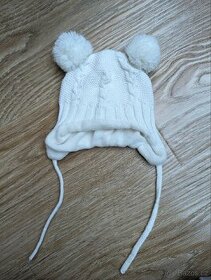 Zimní čepice pro novorozence H&M velikost 50/56