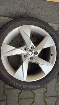 Prodám originální Škoda ALU kola 17" + letní pneu 205/50R17