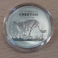 Stříbrná mince Cheetah - 1 Oz gepard