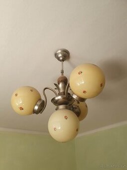 Starožitný tříramenný lustr