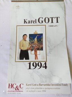 Karel Gott obrazy -kalendář z roku 1994
