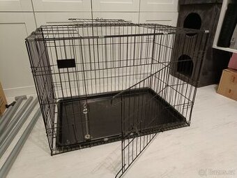 psí /kočičí, králičí.../klec skládací, 2dvířka 52x 49x 75cm