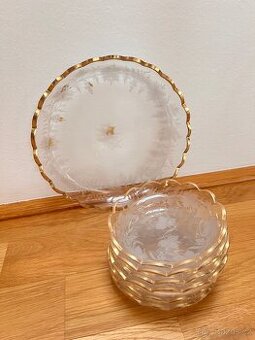 Skleněné mističky zlacené