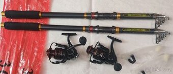 TELESKOPICKÉ PRUTY + NAVIJÁKY.