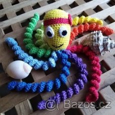 Háčkovaná chobotnice - barevná
