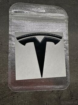 Tesla model 3/Y - přední kovové logo - černé lesklé