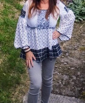 Originální peplum top, Island, vel. 40-42