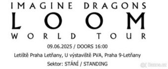 Lístky na koncert Imagine Dragons