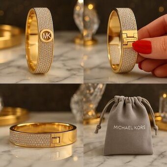 Originál MICHAEL KORS - NOVÝ - náramek z pozlacené oceli