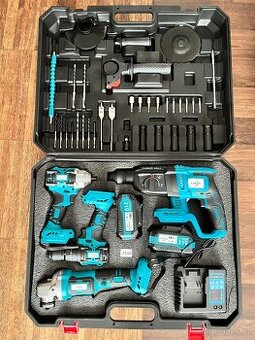 Sada nářadí 4v1 - flexa + rázový utahovák + vrtačka + kladiv