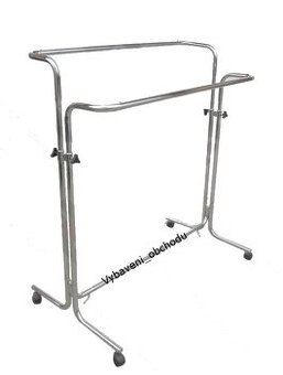 Dvouramenný Výškově Stavitelný stojan (štendr) na oděvy