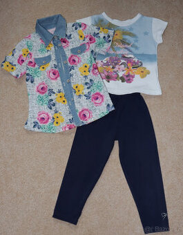Tričko + legíny + halenka vel.116