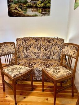 Gauč + 2 židle 1934 – V. Frynta, Trutnov – Art Deco / funkci