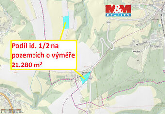 Prodej louky, 21280 m², Hronov - Zbečník