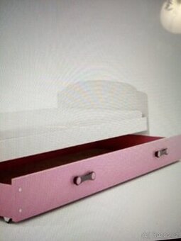 Bílá postel 90x200 s úložným šuplíkem