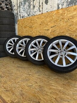 Alu kola 5x112 R17 VW golf DIJON Letní pneu