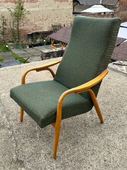 Designové RETRO křeslo s vysokým opěradlem