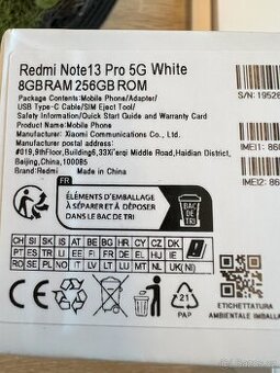 Xiaomi redmi Note 13 Pro 5G, 8gb Ram, 256 Rom