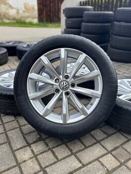 ORIGINÁL Alu Volkswagen London R17, 5x112 - TOP, LETNÍ, TPMS