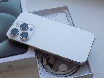 APPLE iPhone 15 Pro 256GB Bílý titan - ZÁRUKA 12 MĚSÍCŮ