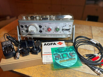 Nagra IV-STC s napájecím zdrojem, kabely a dokumentací na CD