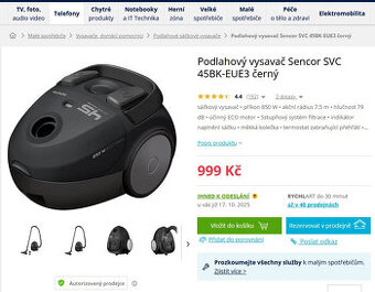 vysavač Sencor SVC 045BK