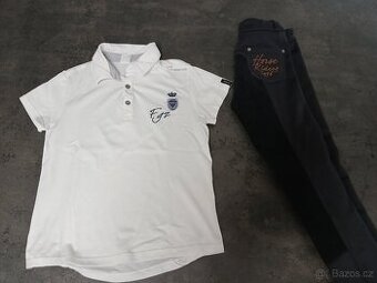 Jezdecké triko a kalhoty - rajtky 128/134