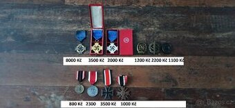 Medaile, vyznamenání, odznaky Německo.