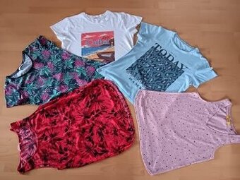 cena 50 Kč za komplet - 5x dámské tričko vel. M