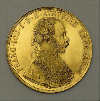 Zlatý R-U 4 Dukát 1873, velmi vzácný, TOP stav.