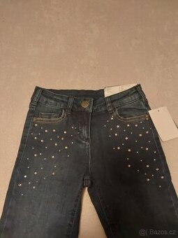 Nové zateplené džíny CaA vel. 116 s kamínky