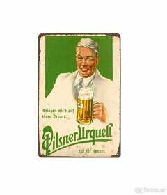 cedule plechová - Pilsner Urquell č. 17 (dobová reklama)